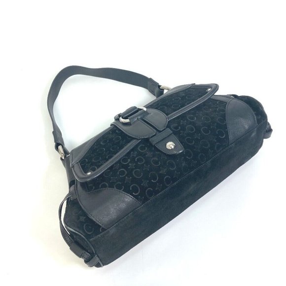 authentic CELINE CMacadam Shoulder one shoulder Hand Bag Suede / L - Picture 4 of 10